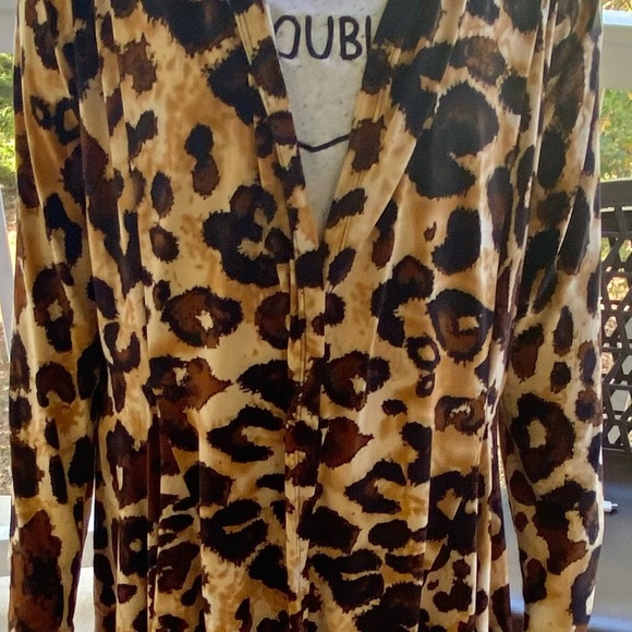 Bacci Leopard Print Stretch Cardigan Size … - Picture 6 of 10